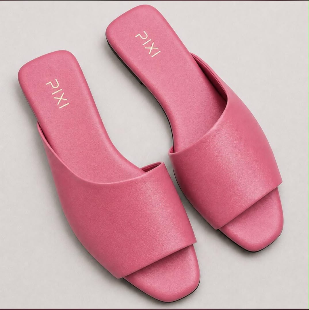 PIXI Minimalist Slip-On Leather Flat Sandals